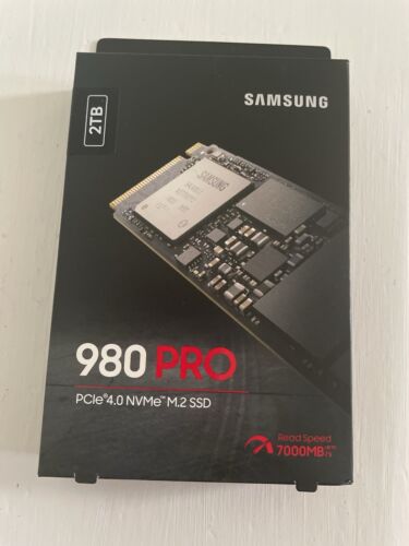 Samsung 980 Pro 2TB  Black PCIe 4.0 NVMe SSD (MZ-V8P2T0)