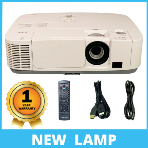 NEW LAMP – NEC P401W 3LCD Projector 4000 ANSI HD 1080i LAN HDMI w/Accessories