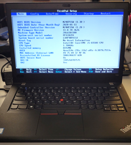 Lenovo ThinkPad T480 Laptop i5-8350U 1.7GHz 8GB RAM NO HDD / OS – OEM Power