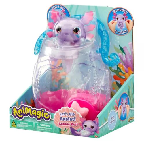 Goliath Animagic Let’s Glo Axolotl Bubble Reef IN HAND Brand New