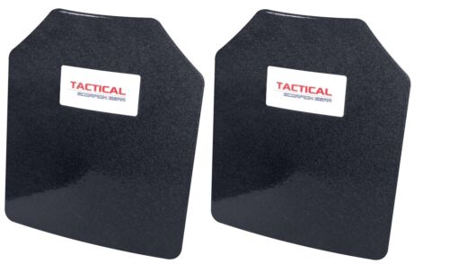 AR500 Steel Body Armor Level III Pair 10 x 12 Plates – Frag Coating