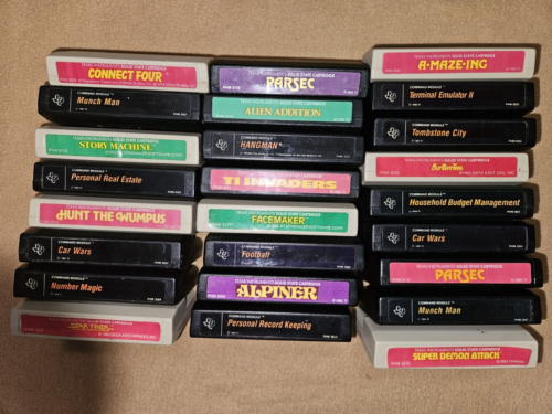 Vintage Texas Instruments Game Cartridge/Command Modules Lot of 25