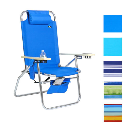 Extra Large Heavy Duty Beach Chair 17 inches Seat Height, 300 lb Load Capacity