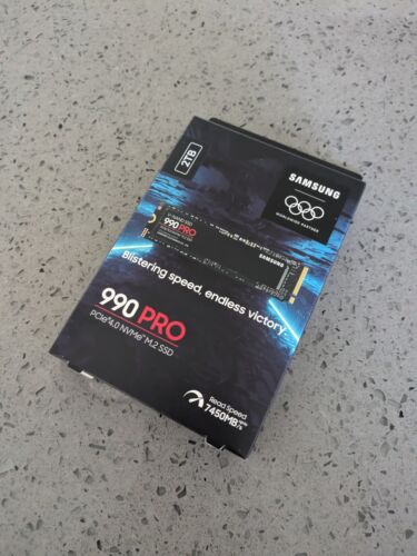 Samsung 990 PRO 2TB NVMe PCIe 4.0 M.2 2280 (MZ-V9P2T0B/AM) Internal SSD