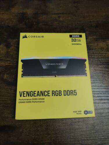 CORSAIR VENGEANCE RGB DDR5 RAM 32GB (2x16GB) 5200MHzCL40 Intel XMP ¡CUE…