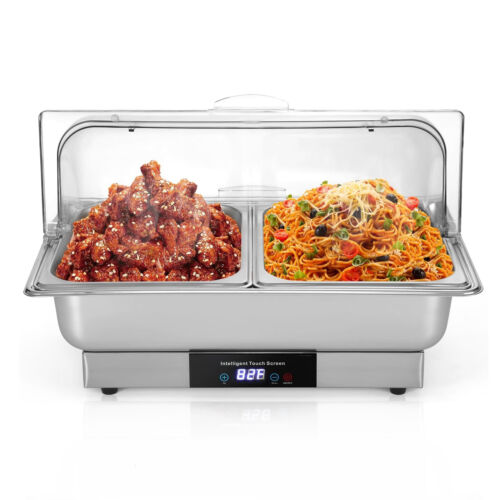 9-QT Electric Chafing Dish Stainless Steel Buffet Servers Chafer Food Warmer