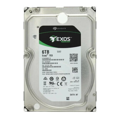 Seagate Exos 7E8 6TB ST6000NM0115 1YZ110-005 7200RPM 128MB Cache 3.5″ Hard Drive