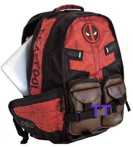 Marvel Deadpool Cosplay School Bag Men Travel Large Capacity Backpack Laptop Bag