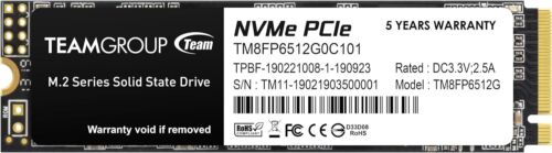 TEAMGROUP MP33 512GB SLC NVMe 1.3 PCIe Gen3x4 Solid State Drive TM8FP6512G0C101