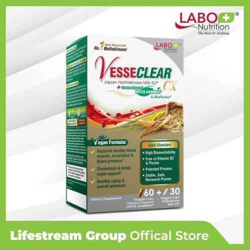 LABO Nutrition VesseCLEAR CX: Nattokinase NSK-SD, Clean Blood Vessel