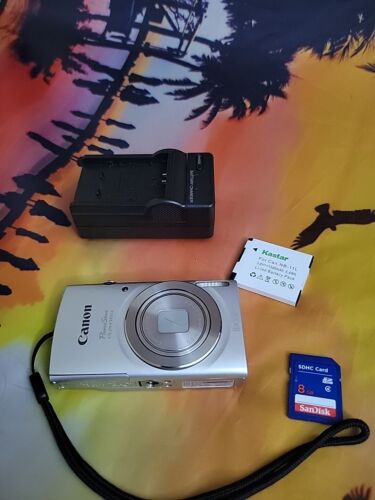 Canon PowerShot ELPH 180 20 MP 8x Zoom Digital Camera Silver