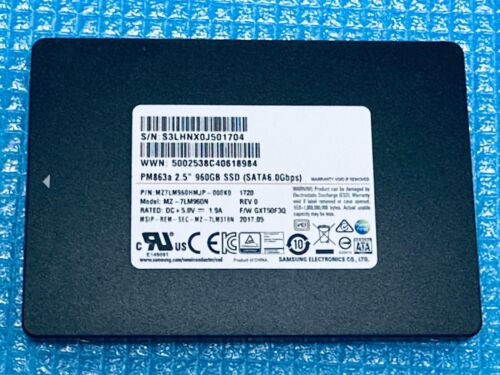 Samsung 2.5″ SSD 960GB SSD SATA 6G Samsung PM863a Samsung MZ-7LM960N 99% Health