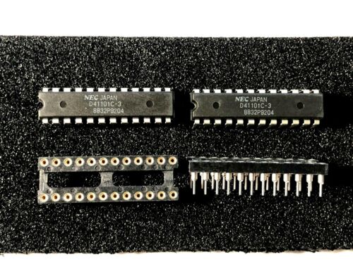 2pcs FIFO 8-Bit MEMORY NEC D41101C-3 VINTAGE 24-pin DIP VIDEO RAM TTL ARCADE USA