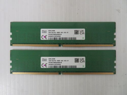 Hynix 32GB (2x16GB) DDR5-4800 DIMM Desktop RAM Memory Kit – HMCG78MEBUA084N