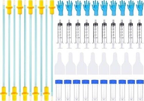 10 Set AI Artificial Insemination Dog Breeding Kit, Canine Tube New