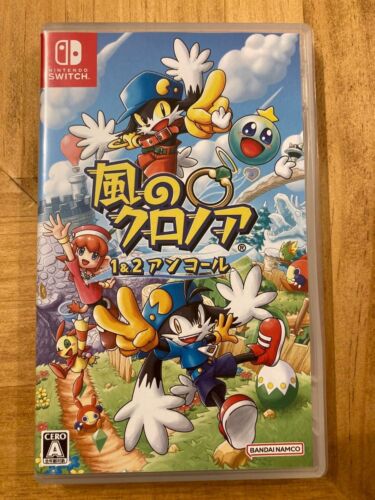 Klonoa Phantasy 1 & 2 Encore BANDAI Nintendo Switch from Japan With Case 43