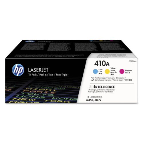 HP Inc. HP 410A (CF251A-M) 3-pack Cyan/Magenta/Yellow Original LaserJet Toner