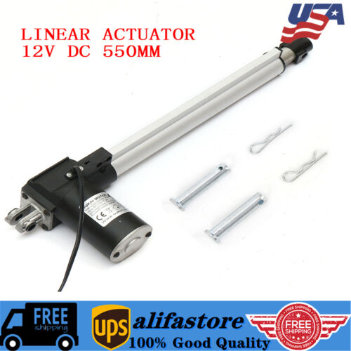 22inch Electric Linear Actuator Cylinder Lift 550mm DC 12V 6000N 6000N Lift New