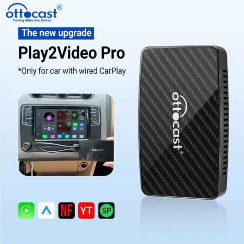 Ottocast Play2Video Pro AI BOX Wireless CarPlay/Android Multimedia USB Adapter