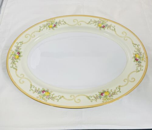 Meito China japan 16”Oval Serving Platter Beautiful For Serving For Holidays