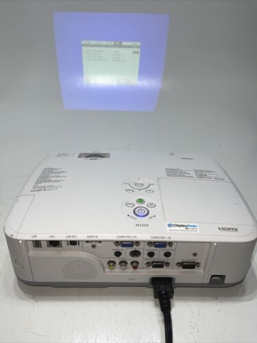 NEC NP-M311X LCD Projector 3100 Lumens HDMI XGA – 3814  Used Lamp Hours