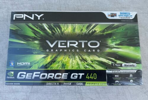 PNY Verto GeForce GT 440 1024MB GDDR5 PCI-Express 2.0 DVI+VGA+HDMI Graphics Card