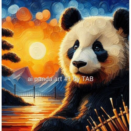 Digital Image Picture Photo Wallpaper Background Desktop AI Art Panda #1