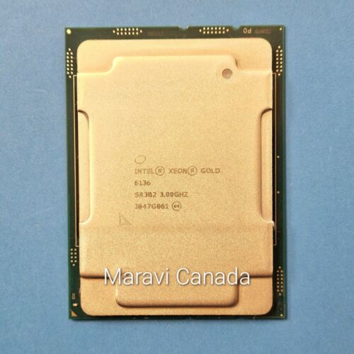 SR3B2 Intel Xeon Gold 6136 12-Core 3.0GHz 24.75MB 150W LGA3647 CPU Processor