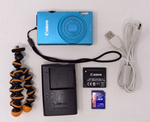 CANON Powershot Elph 110HS 16.1mp Peacock Blue Turquoise Compact Digital Tested