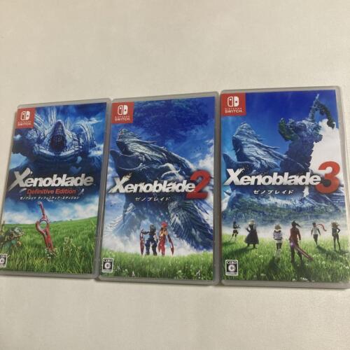 Nintendo Switch Xenoblade Chronicles 1 2 3 Set of 3 Japanese Video Games used JP