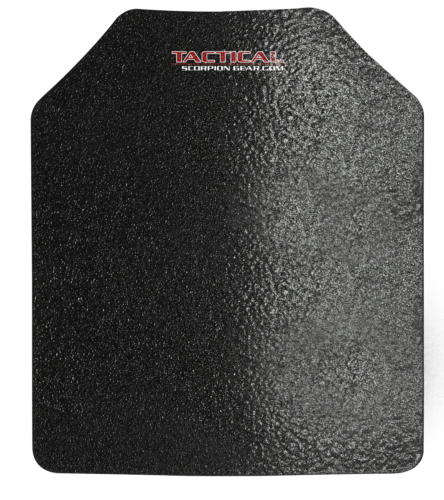 Level III AR500 Steel Body Armor Single 10×12 Curved Plate Base Coated