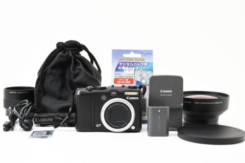 Canon PowerShot G7 10.0MP Digital Camera & WC-DC58B Lens From Japan[Excellent++]