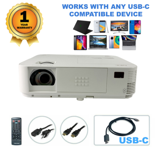 NEC M323X DLP Cinema Projector 3200 ANSI 1080p HDMI USB-C Bundle 1 YEAR WARRANTY