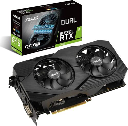 ASUS GeForce RTX 2060  GDDR6 Dual-Fan EVO  Graphics Card (DUAL-RTX2060-O6G-EVO)