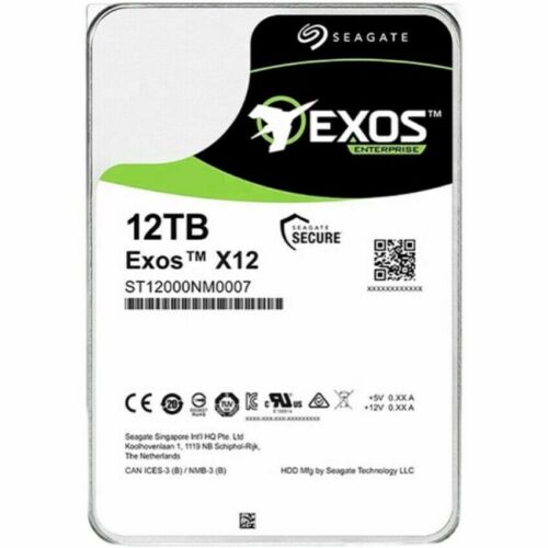 ST12000NM0007 SEAGATE EXOS X12 12TB 7.2K SATA-6Gb/s 512e 3.5IN HARD DRIVE