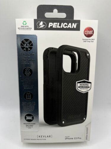 Pelican Shield Case With Clip for iPhone 13 PRO (6.1″) – Black Made W/ Kevlar