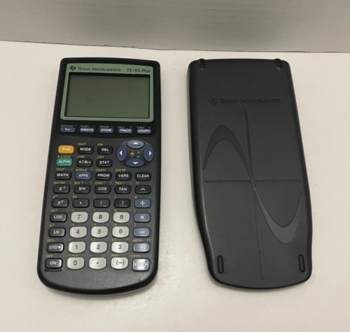 Texas Instruments TI-83 Plus + Graphing Calculator w/ Cover (Black) -Tested-