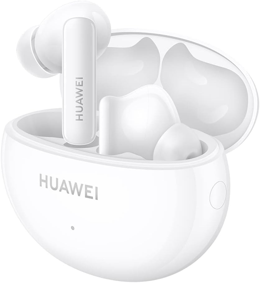 HUAWEI FreeBuds 5i Wireless Headphones, TWS Bluetooth Headphones, Hi-Res Sound, Multi-Mode Noise Cancellation, 28 Hours Battery Life, Waterproof (White)