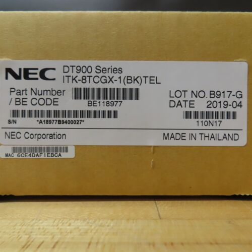 NEC DT900 ITK-8TCGX-1-BK ITK(8TCGX)1 BK Office BE118977 Telephone VOIP IP SV9100