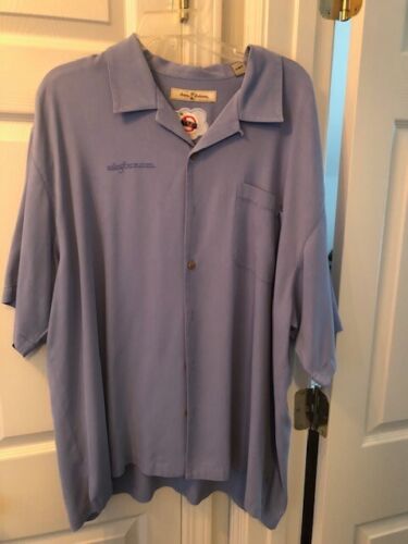 TOMMY BAHAMA BLUE SILK SHIRT SALESFORCE LOGO XXL DREAMFORCE GIVEAWAY