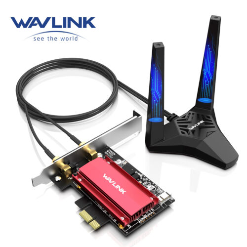 Wavlink AX5400 PCIe WiFi Card WiFi 6E Network Adapter BT5.3 Tri-Band Intel AX210