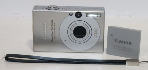 Canon PowerShot Digital ELPH SD1000 7.1MP Digital Camera w/Battery – READ!