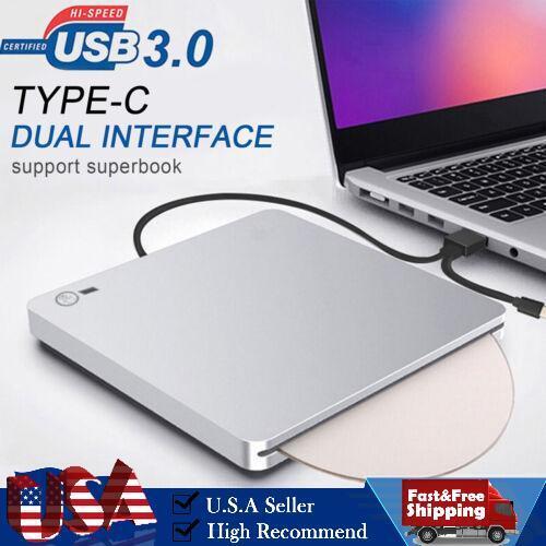 Genuine Bluray Burner External USB 3.0 Player DVD CD BD Recorder Drive Silver