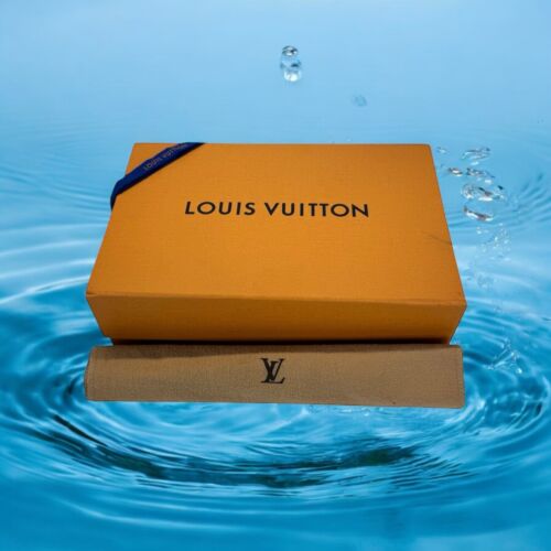 Authentic LOUIS VUITTON Small Magnetic Storage Gift Box w Ribbon & Dust Bag