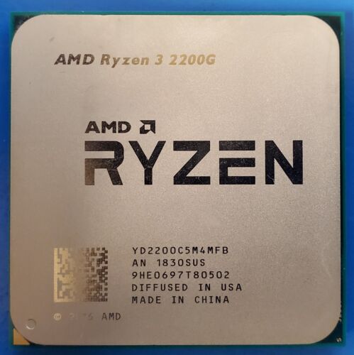 YD2200C5M4MFB : AMD Ryzen 3 2200G 3.5GHZ : 4 Core : Socket AM4 : Desktop CPU