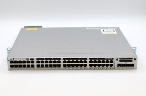 Cisco Catalyst 3850 48-Port UPoE Gigabit Switch W/1xPSU P/N: WS-C3850-48U-L V06