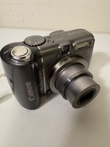 Canon PowerShot A590 IS 8.0MP Compact 4x Zoom Digital Camera +Memory Card EUC