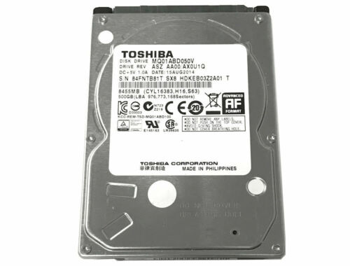 TOSHIBA 500GB 8MB 5400RPM SATA 3Gb/s 2.5″ Notebook Hard Drive -MQ01ABD050V