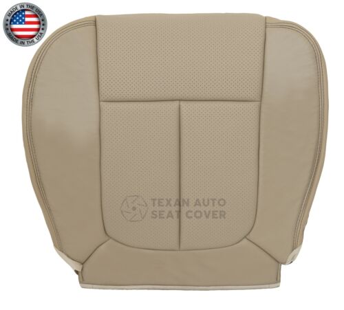 2011 2012 Ford F150 Lariat Driver Bottom Perforated Leather Seat Cover Adobe Tan