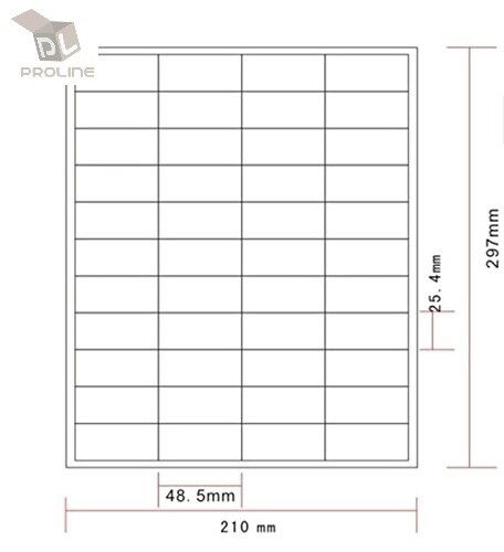 Amazon FBA Label (100 Sheets 4400 Labels) 44-up labels 48.5*25.4mm on A4